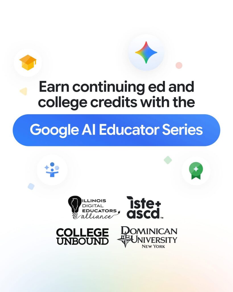 Informational ad regarding College Unbound's partnership with Google to expand access to AI learning for educators.